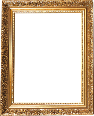 Isolated Gold Vintage Frame on White